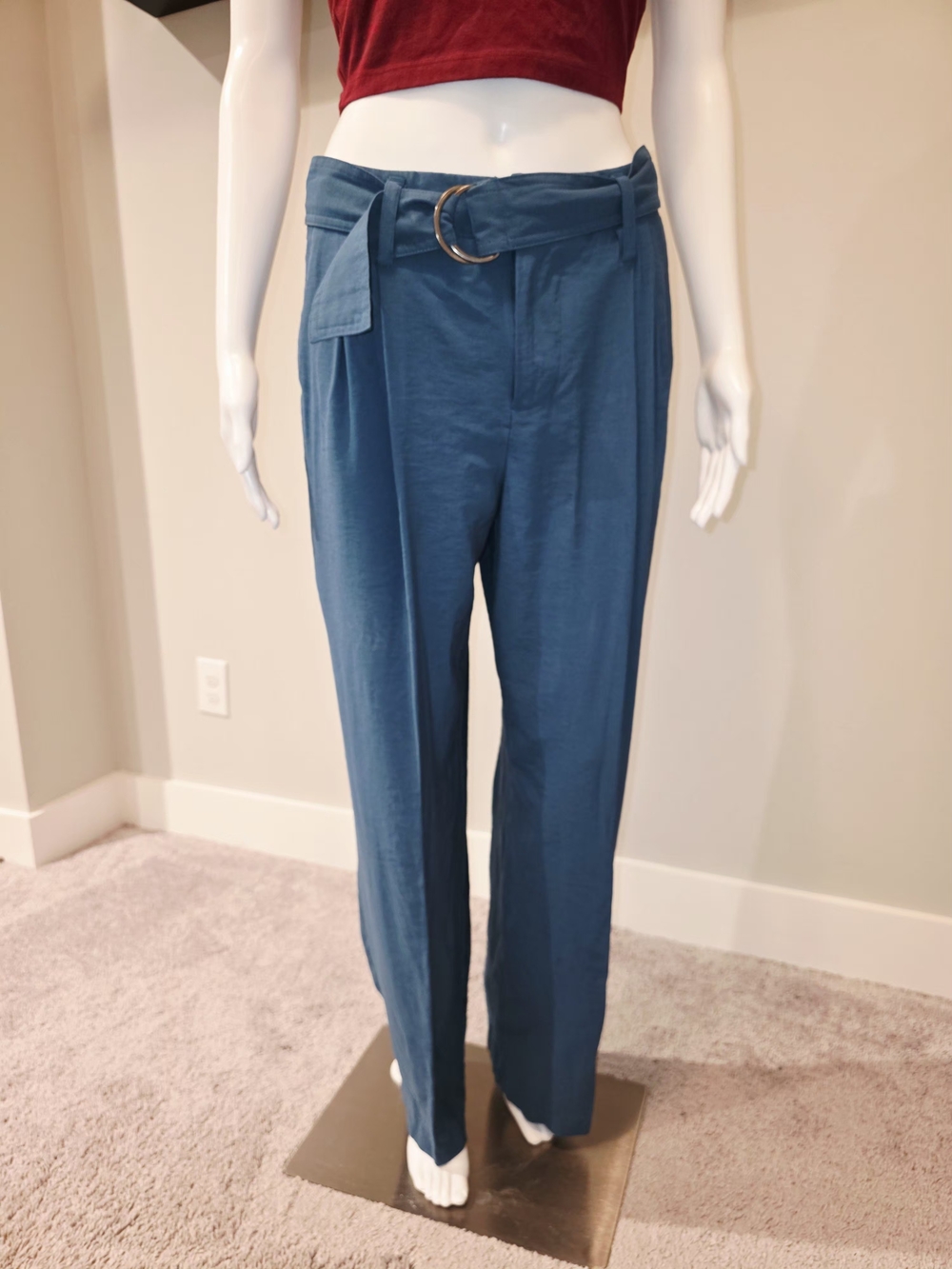a new day Teal Straight-Leg Pants with Belt